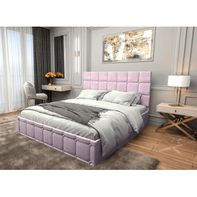 Pat tapitat Royal 160x200 cm, Roz