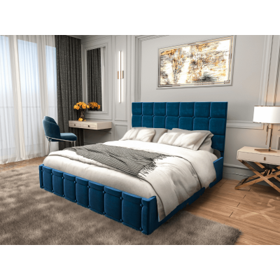 Pat tapitat Royal 180x200 cm, Albastru