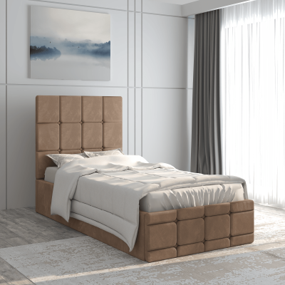 Pat tapitat Royal, 90x200 cm, Bej