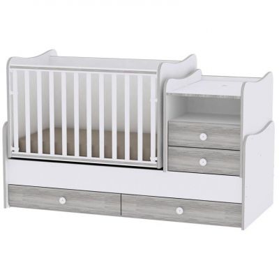 Pat Transformabil Combo de la Nastere White & Artwood