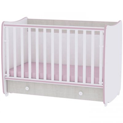 Patut Copii Dream New de la Nastere Maxim 15KG 60x120CM White & Pink Crossline