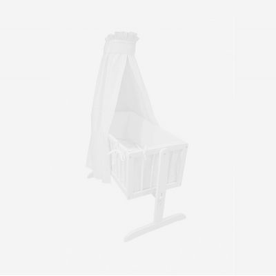 Patut cu sistem de leganare Cristine din lemn masiv si set lenjerie 6 piese