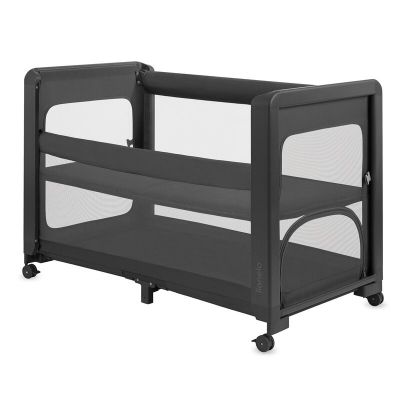 Patut multifunctional, Lionelo, Patty, 5 in 1, 0- 36 luni, Co-sleeper, Tarc de joaca, Patut de calatorie, Laterala rabatabila, 2 trepte reglare saltea, Roti, Husa transport inclusa, Gri