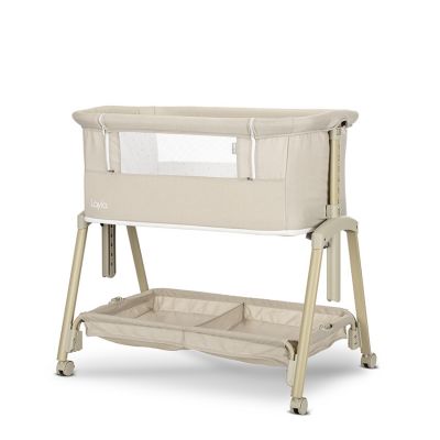 Patut pentru copii Lorelli Layla Beige 2 in 1 Co Sleeper, cu latura pliabila, reglabil pe inaltime, sistem anti-reflux