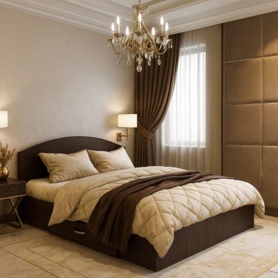 Set pat mijloc 140 + Saltea Bonnell Spuma, Wenge