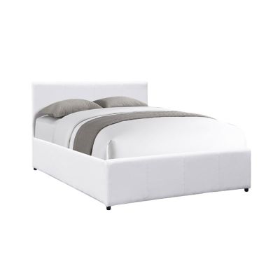 Cadru de pat cu somiera si deopzitare telescopica Dellia Alb 127x214x83 cm