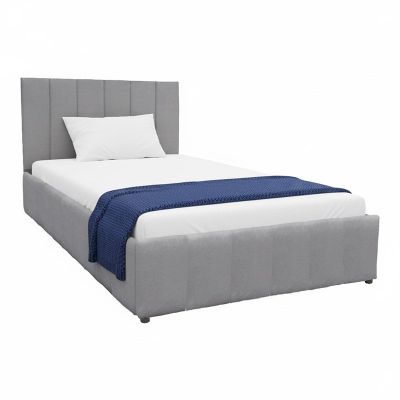 Cadru de pat cu somiera si deopzitare telescopica V1 Snuggle Gri 128x212x100 cm