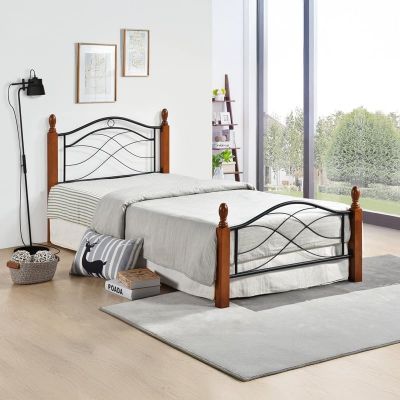 Cadru de pat, Polanian, Negru, 165x210x91.5 cm