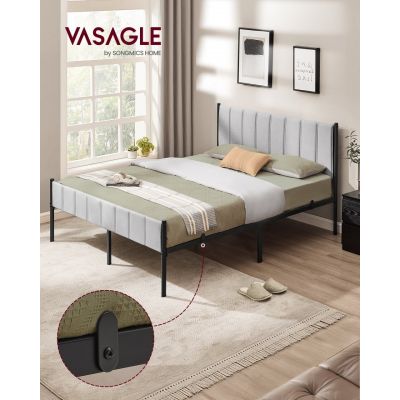 Cadru de pat Vasagle Gri 207x161.5x104 cm