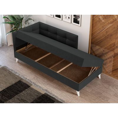 Lichidare Divan colt dreapta tapitat Gri Antracit Story Rabatabil