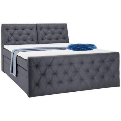 Pat Boxspring, 160/200 cm, gri închis