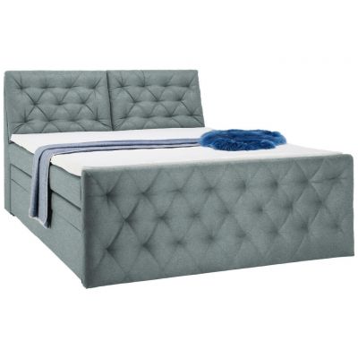 Pat Boxspring, 160/200 cm, verde mentă