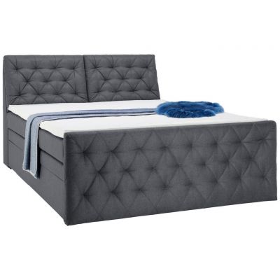 Pat Boxspring, 180/200 cm, gri închis