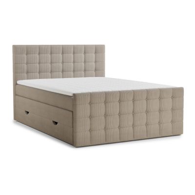 Pat boxspring bej cu spaÈu009Biu de depozitare 160x200 cm Tasca âu0080Maison de RÃªve