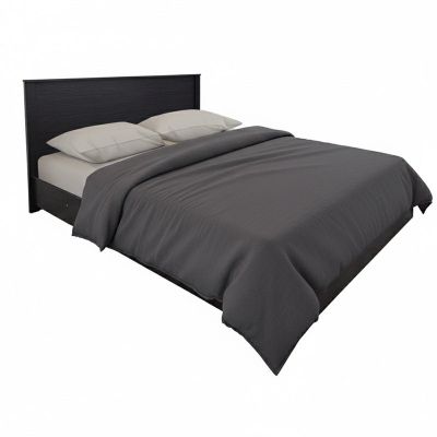 Pat cu funcție Athos, Lemn Wenge, 160x200 cm