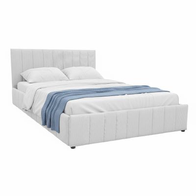 Pat cu spatiu de depozitare Snuggle, Gri, 160x200 cm