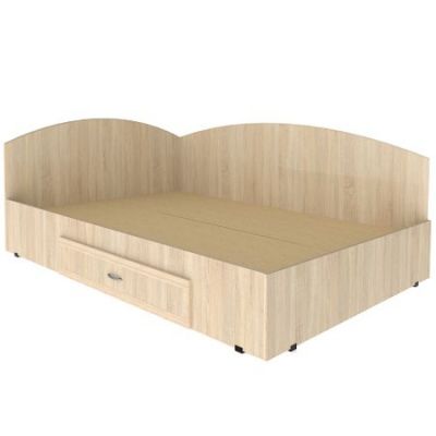 Pat de colt cu sertar,90 x 200 cm, stejar sonoma