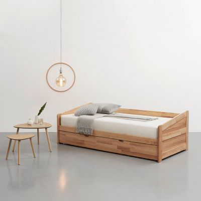 Pat Extensibil, 90/200 cm, culoare lemn fag