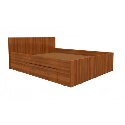 Pat mijloc cu sertar 140 x 200, culoare prun