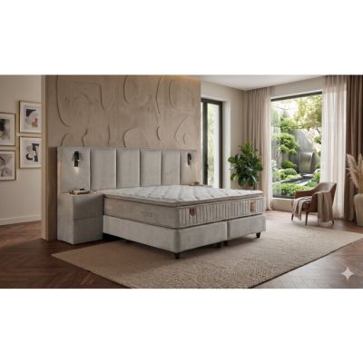 Pat + Saltea gratis Arte XL - 160x200 cm culoare personalizabila, saltea ortopedica, somiera rabatabila si lada de depozitare