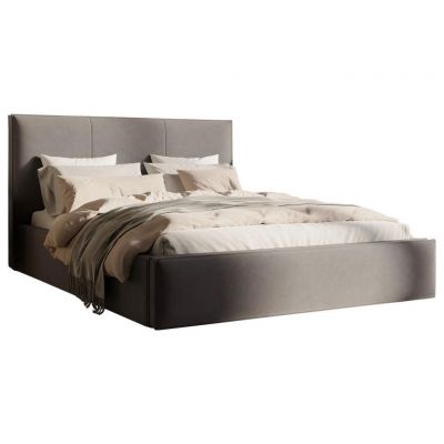 Pat Tapițat, 200/200 cm, gri