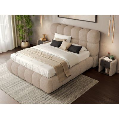 Pat Tapitat Espera tip bubble cu somiera fixa Bej - Rolf 2 140x200