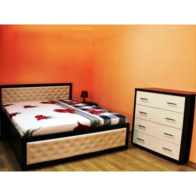 Pat tapitat Torino cu somiera rabatabila, 140 x 200 cm