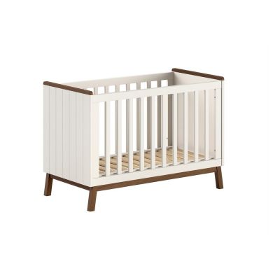 Pătuț bej din lemn de pin cu înălțime reglabilă 60x120 cm Sezane – Vipack