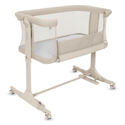 Patut co-sleeper, Lionelo, Pari, Multifunctional, Cu leganare, Reglabil in 6 pozitii pe inaltime, Saltea cu densitate T25, Geanta transport, 84x48x70-80 cm, Bej