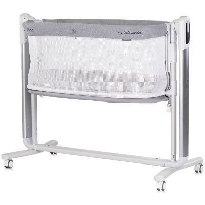 Patut pentru copii Chipolino Ultima Grey cu leganare si laterala culisanta