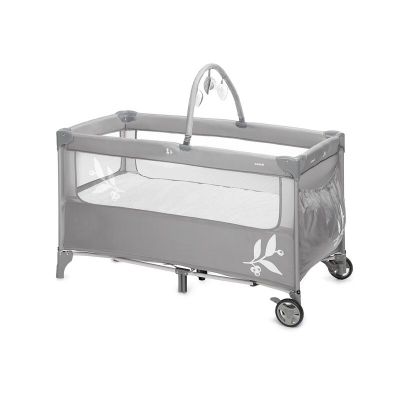 Patut pliant, Jane, Duo Level, Cu roti, Cu arcada cu jucarii, Geanta de transport, Cu doua nivele, Conform standardelor europene EN 716-1:2017+AC:2019EN 16890:2017 + A1:2021, Mist