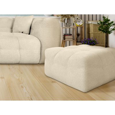 Pouf Bedora Teddy, Ivory, 90x90x43 cm