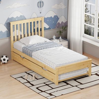Pat Bed Benia, Placaj, 90x190 cm - Natural