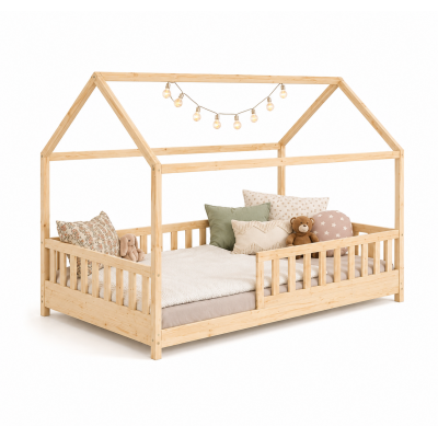 Pat copii tip Montessori 200x90 cm Oak la reducere
