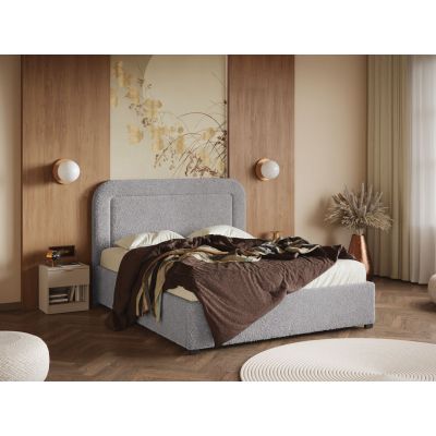 Pat Tapitat Belesa cu somiera fixa Gri - Rolf 6 160x200