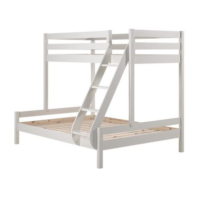 Pat supraetajat alb din lemn de pin 140x200/90x200 cm Pino Martin - Vipack